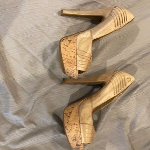 Guess gold heels
